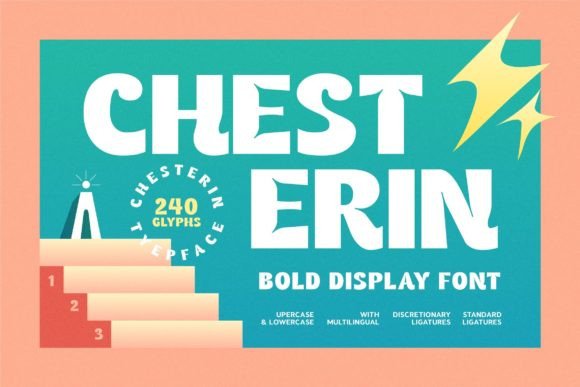Chesterin: A Bold and Retro Display Font for Creative Power