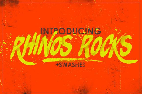 Rhinos Rocks: A Bold Brush Font for Dynamic Design Projects